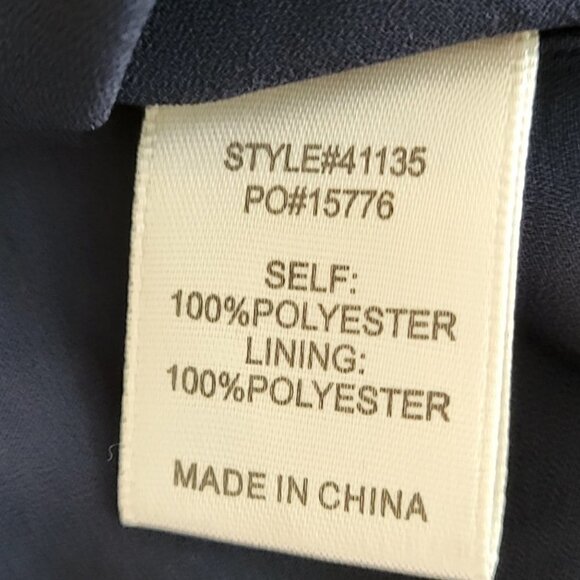 Skies Are Blue Long Sleeve Blouse Navy Floral V-Neck Top Womens Size XS - Picture 12 of 14